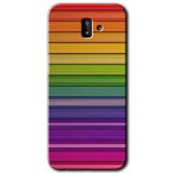 MRCİLETİSİM mrc188268 Colorful Lines Kılıf HD Desen Baskılı Arka Kapak Samsung Galaxy J8 ile uyumlu