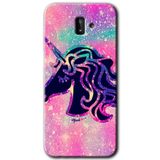 MRCİLETİSİM mrc188332 Unicorn Kristal Kılıf HD Desen Baskılı Arka Kapak Samsung Galaxy J8 ile uyumlu
