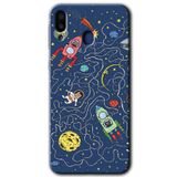 MRCİLETİSİM mrc189036 Kedi Galaksi Kılıf HD Desen Baskılı Arka Kapak Samsung Galaxy M10 ile uyumlu