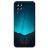 MRCİLETİSİM mrc190324 Night Fores Mount Kılıf HD Desen Baskılı Arka Kapak Samsung Galaxy M12 ile uyumlu