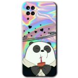 MRCİLETİSİM mrc190360 Milkshake Panda Kılıf HD Desen Baskılı Arka Kapak Samsung Galaxy M12 ile uyumlu