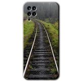 MRCİLETİSİM mrc190368 Tren Yolu Kılıf HD Desen Baskılı Arka Kapak Samsung Galaxy M12 ile uyumlu