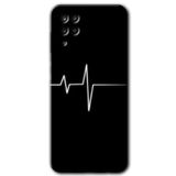 MRCİLETİSİM mrc190454 Heart Rytm Kılıf HD Desen Baskılı Arka Kapak Samsung Galaxy M12 ile uyumlu
