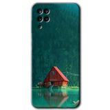 MRCİLETİSİM mrc190456 House In Woods Kılıf HD Desen Baskılı Arka Kapak Samsung Galaxy M12 ile uyumlu