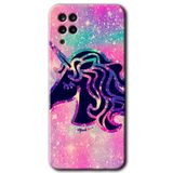 MRCİLETİSİM mrc190532 Unicorn Kristal Kılıf HD Desen Baskılı Arka Kapak Samsung Galaxy M12 ile uyumlu