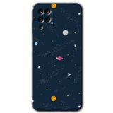 MRCİLETİSİM mrc190541 Çizim Gezegen Kılıf HD Desen Baskılı Arka Kapak Samsung Galaxy M12 ile uyumlu