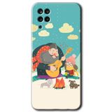 MRCİLETİSİM mrc190611 Kış Pikniği Kılıf HD Desen Baskılı Arka Kapak Samsung Galaxy M12 ile uyumlu