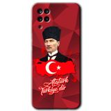 MRCİLETİSİM mrc190662 Atatürkiye Kılıf HD Desen Baskılı Arka Kapak Samsung Galaxy M12 ile uyumlu