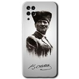 MRCİLETİSİM mrc190694 Mustafa Kemal Atatürk Kılıf HD Desen Baskılı Arka Kapak Samsung Galaxy M12 ile uyumlu