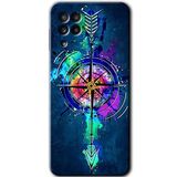 MRCİLETİSİM mrc191909 Gizemli Pusula Kılıf HD Desen Baskılı Arka Kapak Samsung Galaxy M22 ile uyumlu
