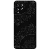 MRCİLETİSİM mrc191994 Siyah Mandala Kılıf HD Desen Baskılı Arka Kapak Samsung Galaxy M22 ile uyumlu