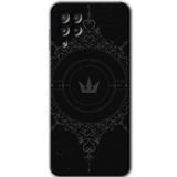 MRCİLETİSİM mrc191995 Siyah Mandala 1 Kılıf HD Desen Baskılı Arka Kapak Samsung Galaxy M22 ile uyumlu