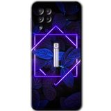 MRCİLETİSİM mrc192366 Dark Neon Yaprak İ Harfi Kılıf HD Desen Baskılı Arka Kapak Samsung Galaxy M22 ile uyumlu