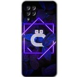 MRCİLETİSİM mrc192374 Dark Neon Yaprak Ö Harfi Kılıf HD Desen Baskılı Arka Kapak Samsung Galaxy M22 ile uyumlu