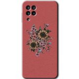 MRCİLETİSİM mrc192378 Retro Çiçek Kılıf HD Desen Baskılı Arka Kapak Samsung Galaxy M22 ile uyumlu