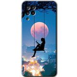 MRCİLETİSİM mrc192414 Yalnız Kadın Kılıf HD Desen Baskılı Arka Kapak Samsung Galaxy M22 ile uyumlu