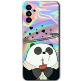 MRCİLETİSİM mrc192560 Milkshake Panda Kılıf HD Desen Baskılı Arka Kapak Samsung Galaxy M23 ile uyumlu