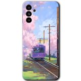 MRCİLETİSİM mrc192616 Rails Paint Kılıf HD Desen Baskılı Arka Kapak Samsung Galaxy M23 ile uyumlu
