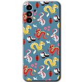 MRCİLETİSİM mrc192664 Funky Dragon Kılıf HD Desen Baskılı Arka Kapak Samsung Galaxy M23 ile uyumlu