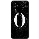 MRCİLETİSİM mrc192838 Siyah Mermer Desenli O Harfi Kılıf HD Desen Baskılı Arka Kapak Samsung Galaxy M23 ile uyumlu