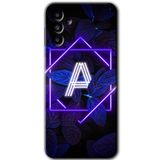 MRCİLETİSİM mrc192907 Dark Neon Yaprak A Harfi Kılıf HD Desen Baskılı Arka Kapak Samsung Galaxy M23 ile uyumlu