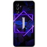 MRCİLETİSİM mrc192917 Dark Neon Yaprak I Harfi Kılıf HD Desen Baskılı Arka Kapak Samsung Galaxy M23 ile uyumlu