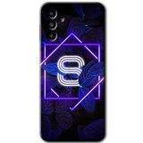 MRCİLETİSİM mrc192939 Dark Neon Yaprak S Harfi Kılıf HD Desen Baskılı Arka Kapak Samsung Galaxy M23 ile uyumlu