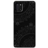 MRCİLETİSİM mrc19354 Siyah Mandala Kılıf Baskılı Kapak 5D Tam Kaplayan Cam Samsung Galaxy Note 10 Lite ile uyumlu