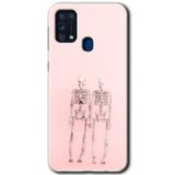 MRCİLETİSİM mrc193545 Yaşayan Çift Kılıf HD Desen Baskılı Arka Kapak Samsung Galaxy M31 ile uyumlu