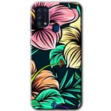 MRCİLETİSİM mrc193666 Çizim Çiçekler Kılıf HD Desen Baskılı Arka Kapak Samsung Galaxy M31 ile uyumlu