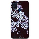 MRCİLETİSİM mrc193671 Beyaz Çiçek Kılıf HD Desen Baskılı Arka Kapak Samsung Galaxy M31 ile uyumlu