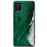 MRCİLETİSİM mrc19388 Yeşil Okyanus Kılıf Baskılı Kapak 5D Tam Kaplayan Cam Samsung Galaxy Note 10 Lite ile uyumlu
