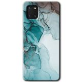 MRCİLETİSİM mrc19398 Buzul Mermer Kılıf Baskılı Kapak 5D Tam Kaplayan Cam Samsung Galaxy Note 10 Lite ile uyumlu