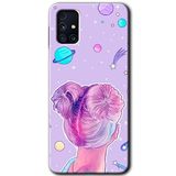 MRCİLETİSİM mrc194197 Uzaylı Kız Kılıf HD Desen Baskılı Arka Kapak Samsung Galaxy M31s ile uyumlu