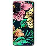 MRCİLETİSİM mrc194216 Çizim Çiçekler Kılıf HD Desen Baskılı Arka Kapak Samsung Galaxy M31s ile uyumlu