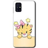 MRCİLETİSİM mrc194244 Sevimli Kedi Kılıf HD Desen Baskılı Arka Kapak Samsung Galaxy M31s ile uyumlu