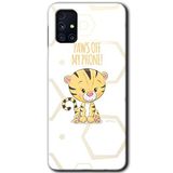 MRCİLETİSİM mrc194246 Sevimli Kedi 1 Kılıf HD Desen Baskılı Arka Kapak Samsung Galaxy M31s ile uyumlu