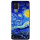 MRCİLETİSİM mrc19431 Starry Night Kılıf Baskılı Kapak 5D Tam Kaplayan Cam Samsung Galaxy Note 10 Lite ile uyumlu