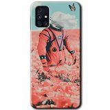MRCİLETİSİM mrc194337 Uzay Bahçesi Kılıf HD Desen Baskılı Arka Kapak Samsung Galaxy M31s ile uyumlu