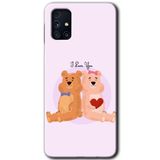MRCİLETİSİM mrc194338 Sevgili Ayıcık Kılıf HD Desen Baskılı Arka Kapak Samsung Galaxy M31s ile uyumlu