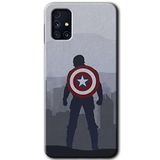 MRCİLETİSİM mrc194348 Captain Avenger Kılıf HD Desen Baskılı Arka Kapak Samsung Galaxy M31s ile uyumlu