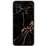 MRCİLETİSİM mrc194376 Siyah Gold Mermer Kılıf HD Desen Baskılı Arka Kapak Samsung Galaxy M31s ile uyumlu