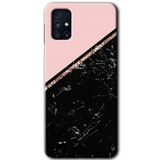 MRCİLETİSİM mrc194389 Yarım Mermer Kılıf HD Desen Baskılı Arka Kapak Samsung Galaxy M31s ile uyumlu