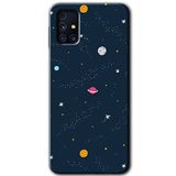 MRCİLETİSİM mrc194391 Çizim Gezegen Kılıf HD Desen Baskılı Arka Kapak Samsung Galaxy M31s ile uyumlu