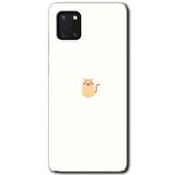 MRCİLETİSİM mrc19445 Cat Minimalism Kılıf Baskılı Kapak 5D Tam Kaplayan Cam Samsung Galaxy Note 10 Lite ile uyumlu