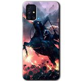 MRCİLETİSİM mrc194605 Bloodhorne Kılıf HD Desen Baskılı Arka Kapak Samsung Galaxy M31s ile uyumlu