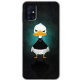 MRCİLETİSİM mrc194635 Angry Duck Kılıf HD Desen Baskılı Arka Kapak Samsung Galaxy M31s ile uyumlu