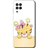 MRCİLETİSİM mrc194794 Sevimli Kedi Kılıf HD Desen Baskılı Arka Kapak Samsung Galaxy M32 ile uyumlu