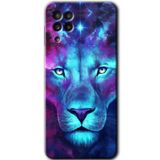 MRCİLETİSİM mrc195171 Neon Lion Kılıf HD Desen Baskılı Arka Kapak Samsung Galaxy M32 ile uyumlu