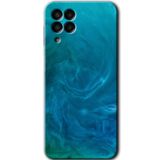 MRCİLETİSİM mrc195196 Mavi Aura Kılıf HD Desen Baskılı Arka Kapak Samsung Galaxy M33 ile uyumlu
